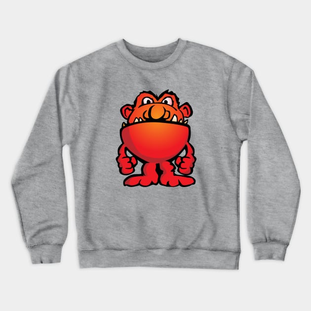 Cartoon Monster Alien Crewneck Sweatshirt by hobrath